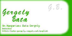 gergely bata business card